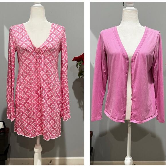 NEW 90s Victoria’s Secret Pajama Set Nightgown + Comfy Cardigan Cover Up S NWOT